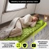 Ultralekki materac dmuchany jednoosobowy do spania na kemping i trekking HyperMotion Campmat – 190x56 cm – zielony